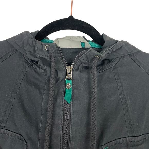 Athleta Grey Hooded Zip Up Jacket - Picture 3 of 9